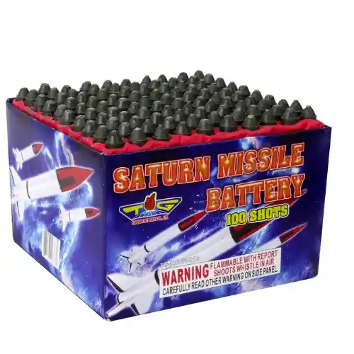 100 Shot SATURN MISSILE BATTERY Santan Fireworks